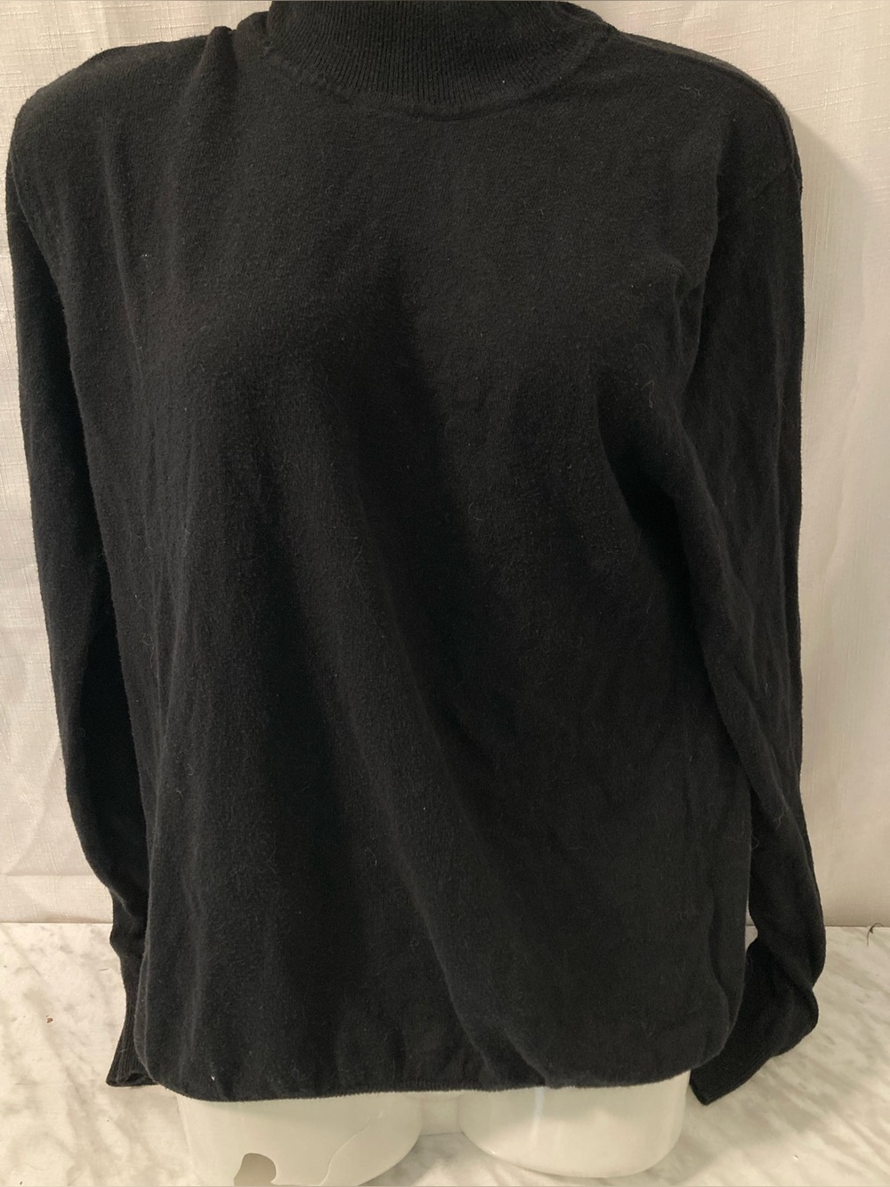 Le 31 Simons Black Lightweight Turtleneck Sweater Small